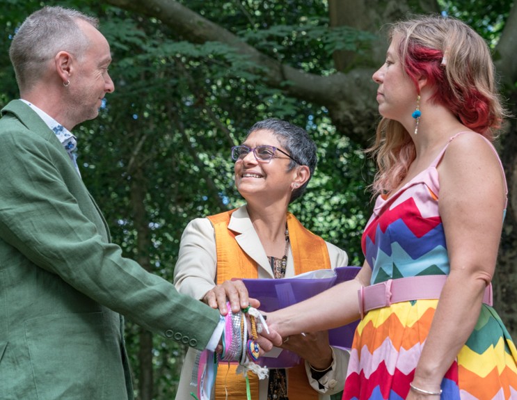 razia performing hand fasting ceremony